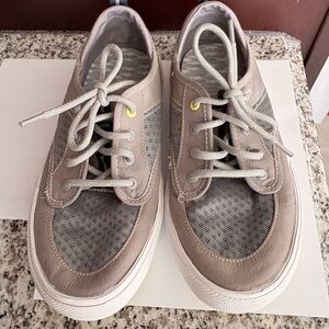Gray and Tan Casual Sneakers